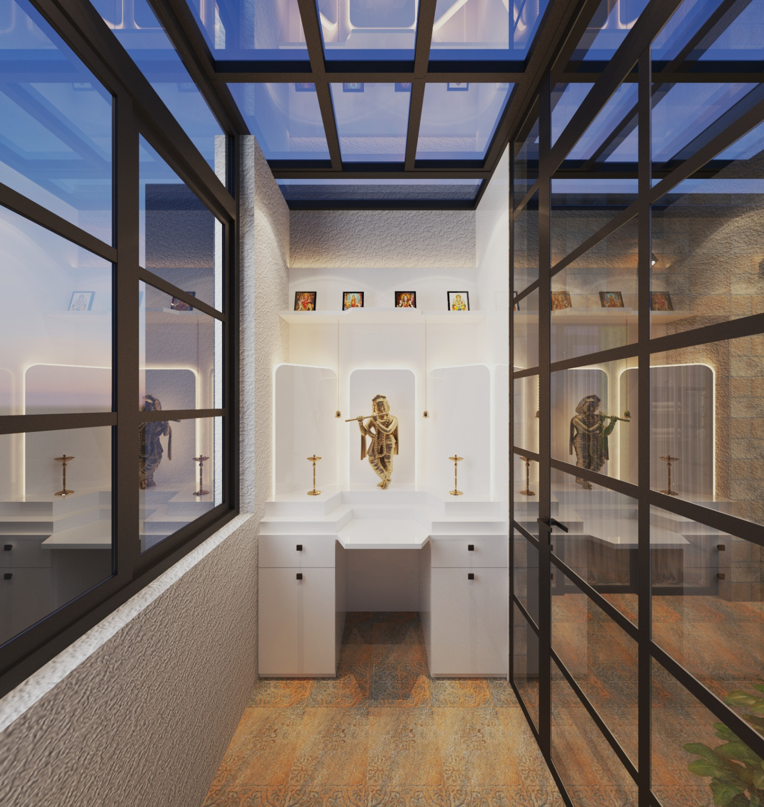 Luxury Modern Living Room Rendering